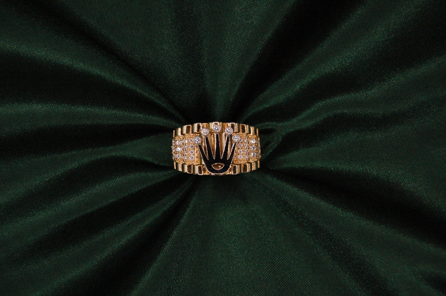 GOLD CROWN MEN'S RING